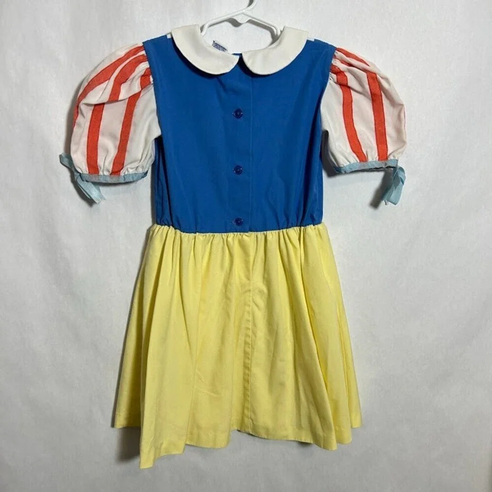 VTG 70s Snow White Costume Girls 6X Disney Wear Embroidered Dopey Dwarf